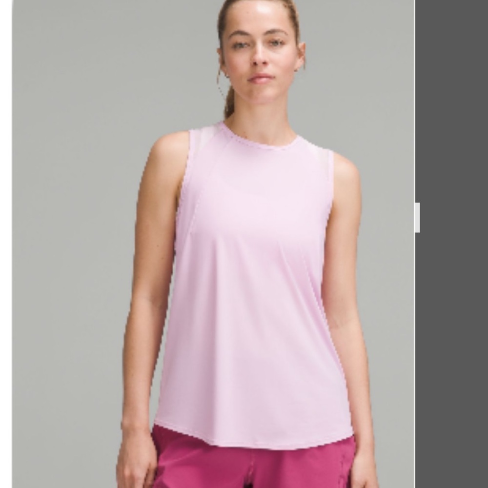 Lululemon pleat back sculpt tank top -vita pink